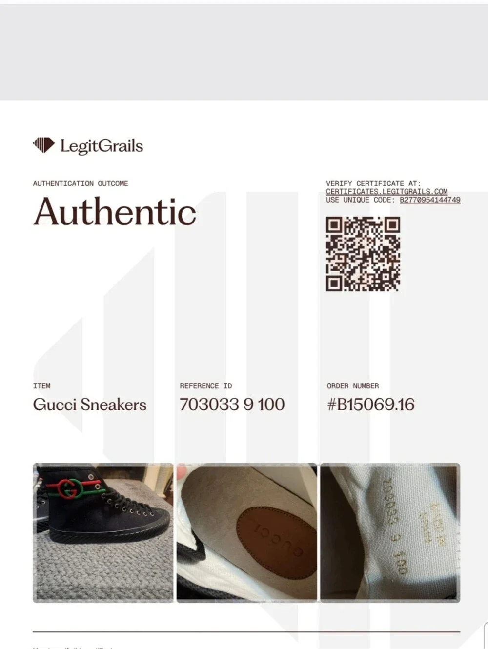Gucci mens canvas